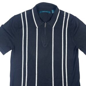 Perry Ellis Men's‎ Polo Shirt Size S Black White Short Sleeve Casual